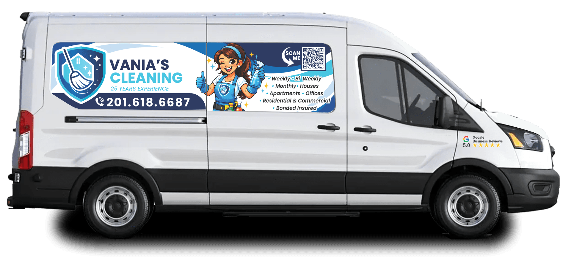 Vania's Cleaning Service Van